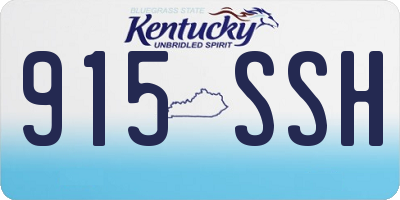 KY license plate 915SSH
