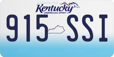 KY license plate 915SSI