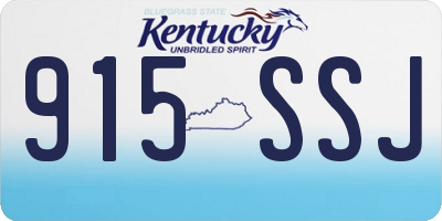 KY license plate 915SSJ