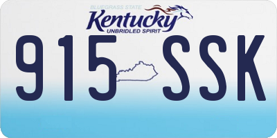 KY license plate 915SSK