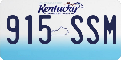 KY license plate 915SSM