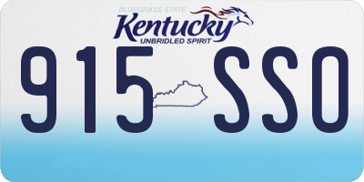 KY license plate 915SSO