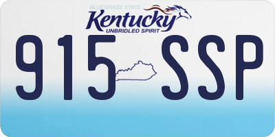 KY license plate 915SSP