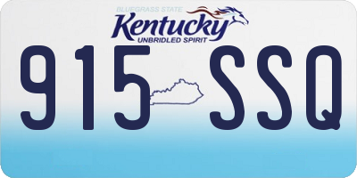 KY license plate 915SSQ