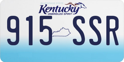 KY license plate 915SSR