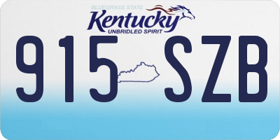 KY license plate 915SZB