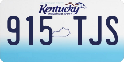 KY license plate 915TJS