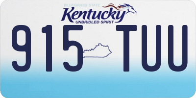 KY license plate 915TUU