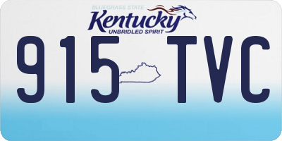KY license plate 915TVC