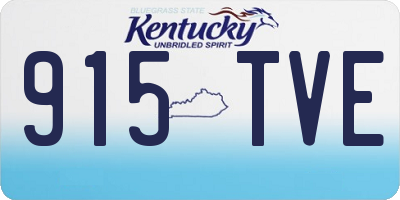 KY license plate 915TVE