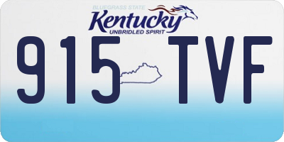 KY license plate 915TVF