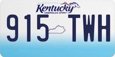 KY license plate 915TWH