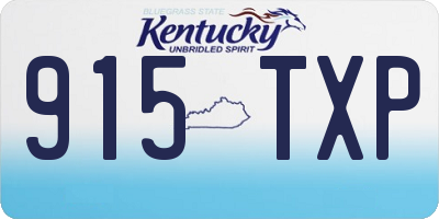 KY license plate 915TXP