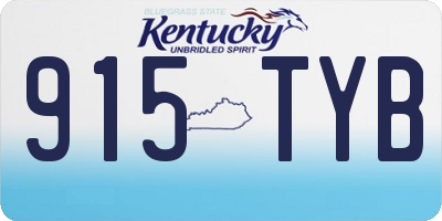 KY license plate 915TYB