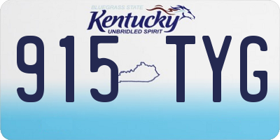 KY license plate 915TYG