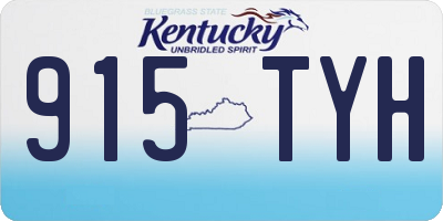 KY license plate 915TYH
