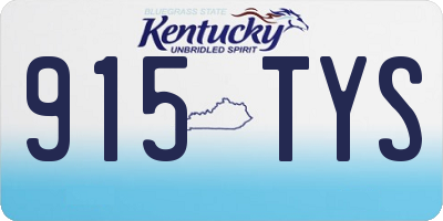KY license plate 915TYS