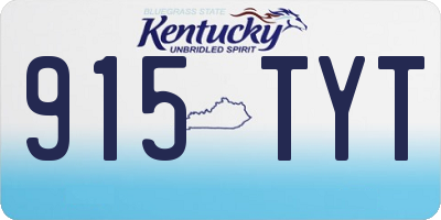 KY license plate 915TYT