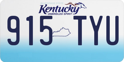 KY license plate 915TYU
