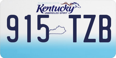 KY license plate 915TZB
