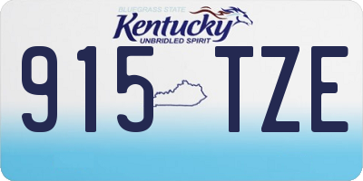 KY license plate 915TZE