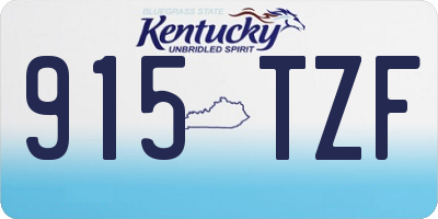 KY license plate 915TZF