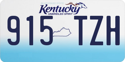 KY license plate 915TZH