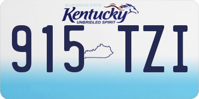 KY license plate 915TZI
