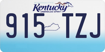 KY license plate 915TZJ