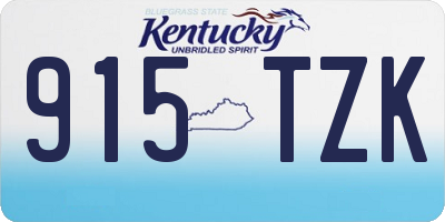 KY license plate 915TZK