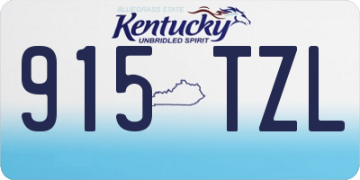 KY license plate 915TZL
