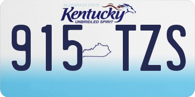 KY license plate 915TZS