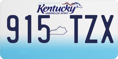 KY license plate 915TZX