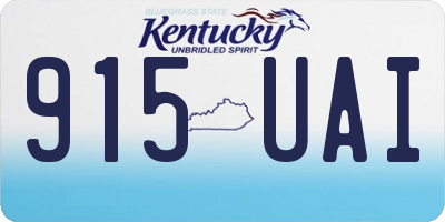 KY license plate 915UAI