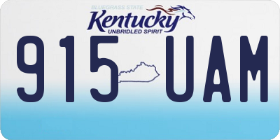 KY license plate 915UAM