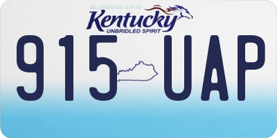 KY license plate 915UAP