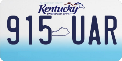 KY license plate 915UAR