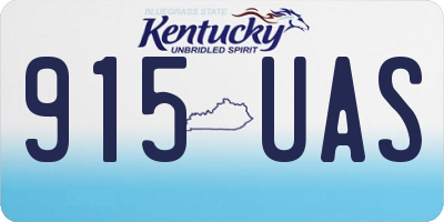 KY license plate 915UAS