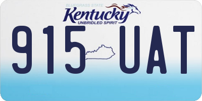 KY license plate 915UAT