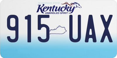 KY license plate 915UAX