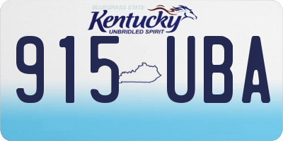 KY license plate 915UBA
