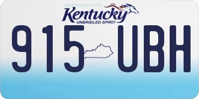 KY license plate 915UBH