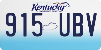 KY license plate 915UBV
