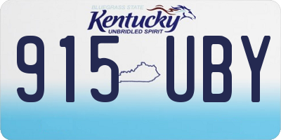 KY license plate 915UBY