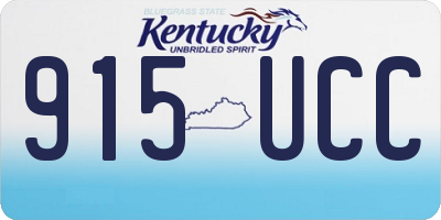KY license plate 915UCC