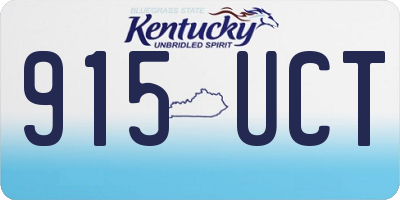 KY license plate 915UCT