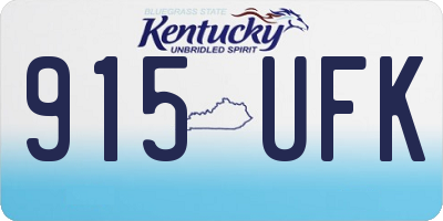KY license plate 915UFK