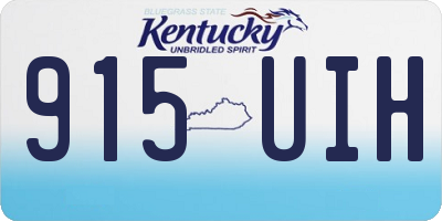 KY license plate 915UIH