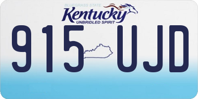 KY license plate 915UJD