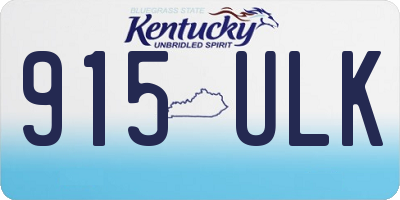 KY license plate 915ULK